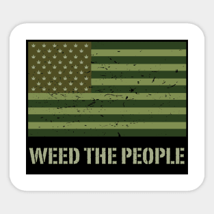 Weed The People Flag Sticker